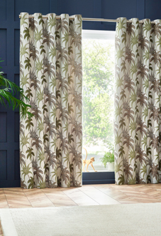 Galapagos Eyelet, Green - Ready Made Curtains